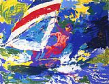 Wind Paintings - Wind Surfing by Leroy Neiman